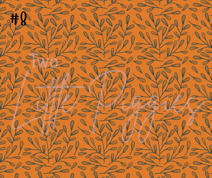 Printed Vinyl - Blue Mustard Floral