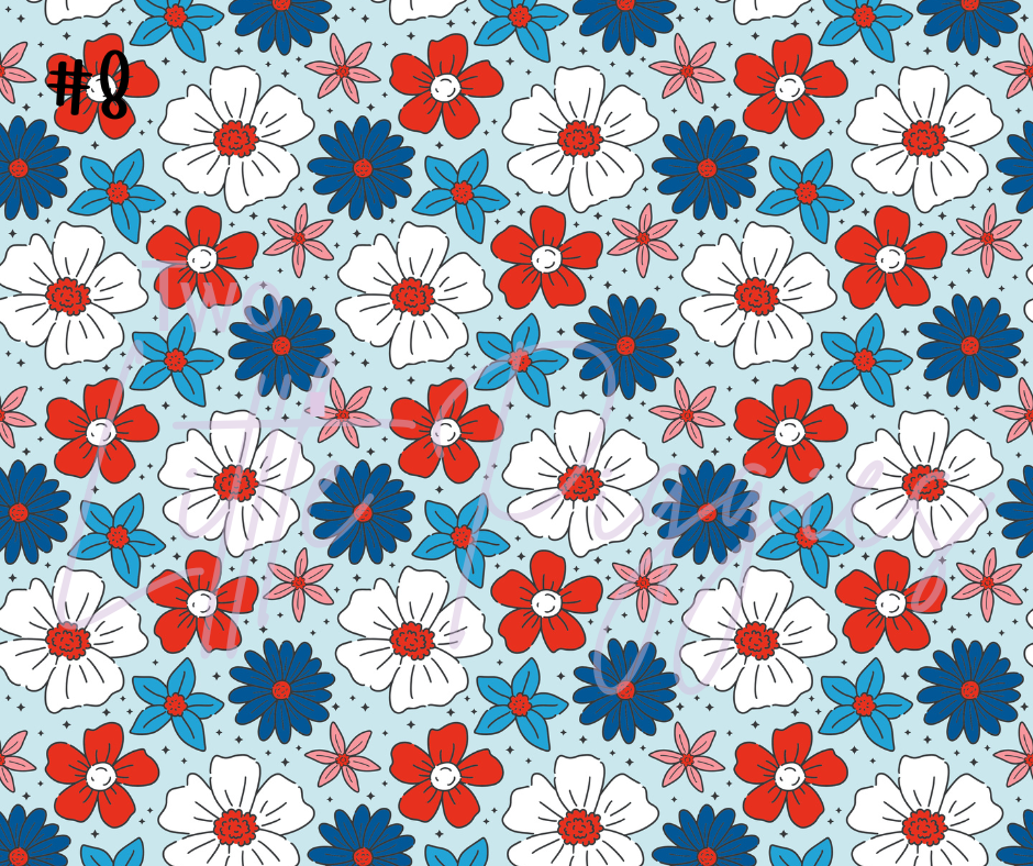 Printed Vinyl - Red, White and Blue Collection