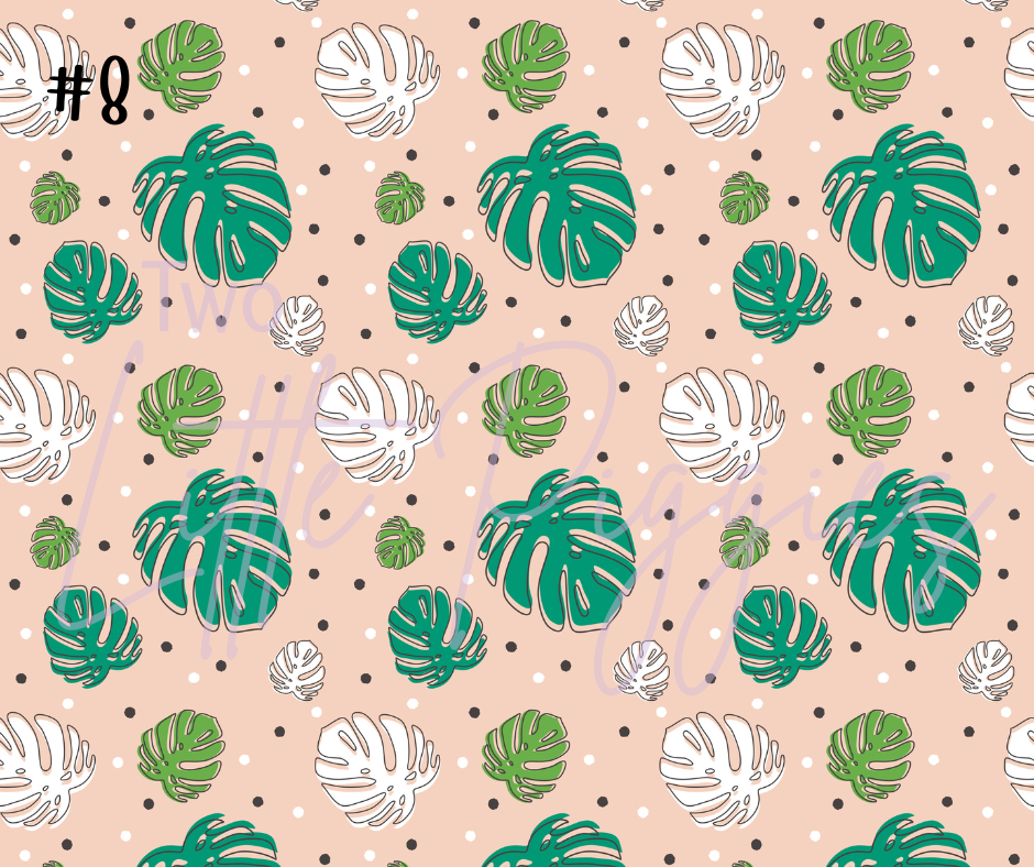 Printed Vinyl - Tropical Leaves Collection