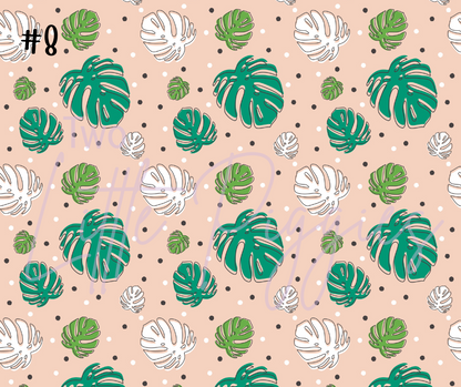 Printed Vinyl - Tropical Leaves Collection