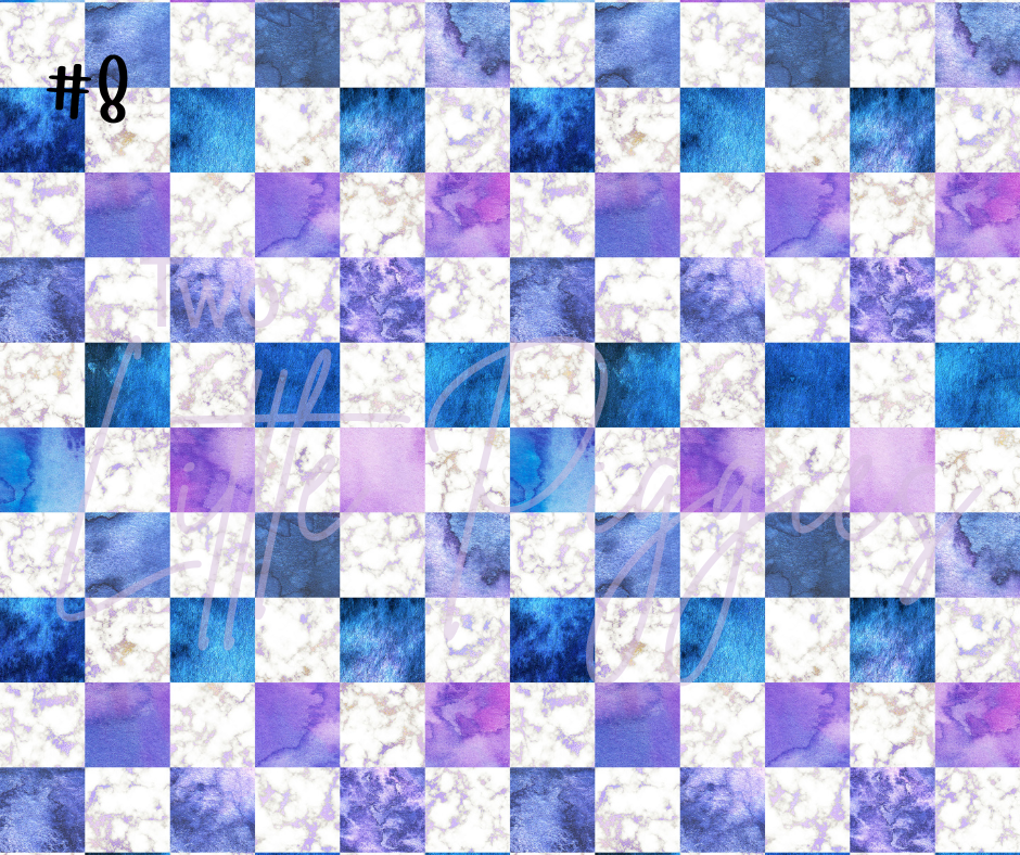 Printed Vinyl - Watercolor - Blue and Purple