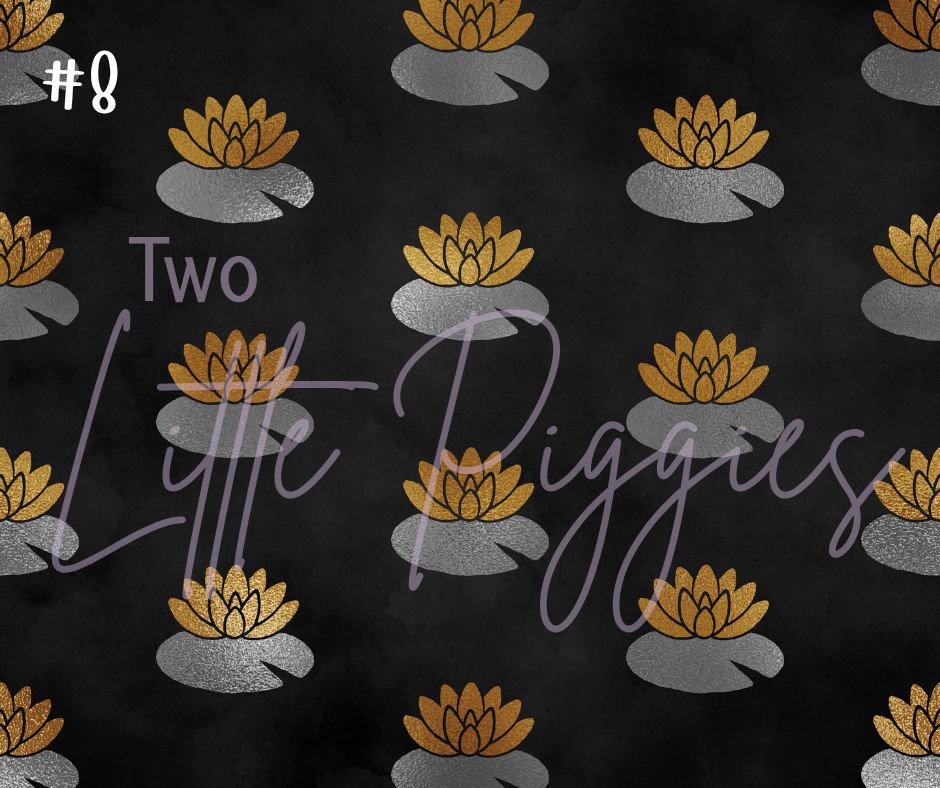 Printed Vinyl - Pisces - Black and Gold