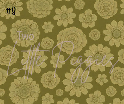 Printed Vinyl - Burgundy Fall Floral