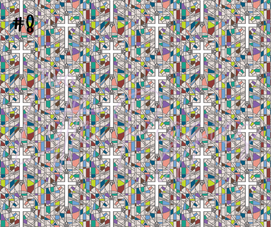 Printed Vinyl - Colorful Crosses