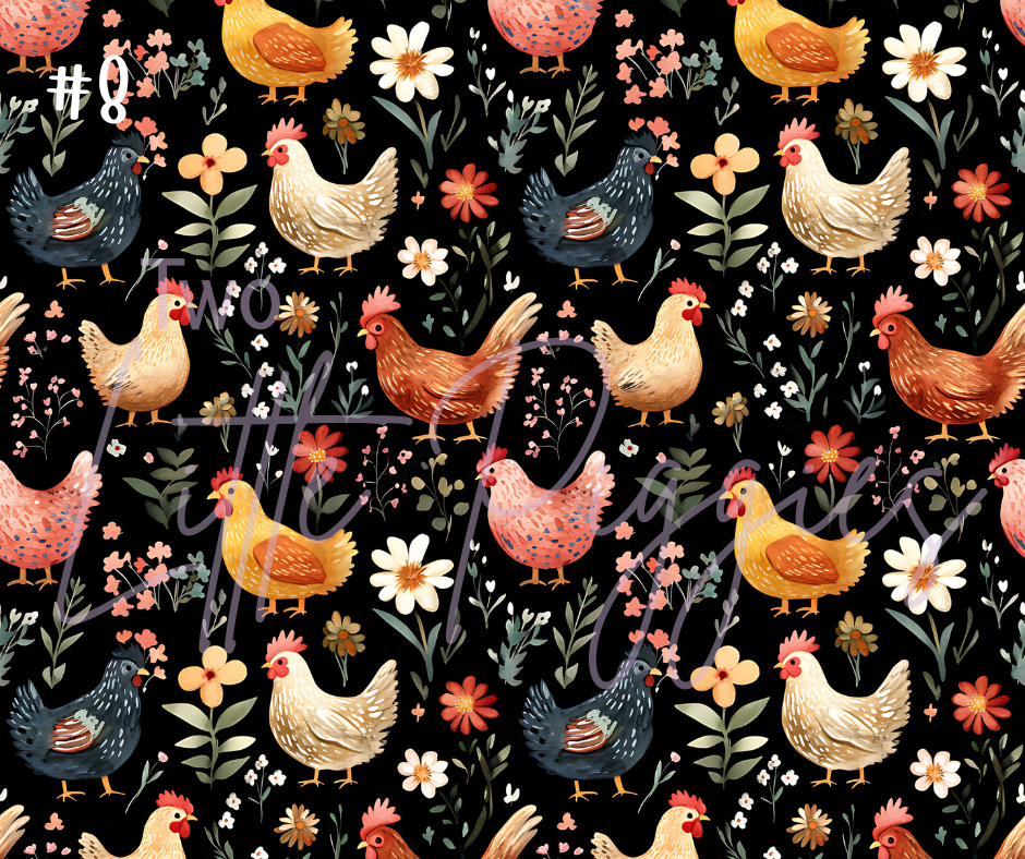Printed Vinyl - Chickens 2