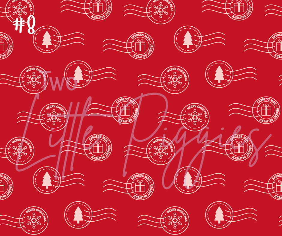 Printed Vinyl - Letters to Santa - Pink