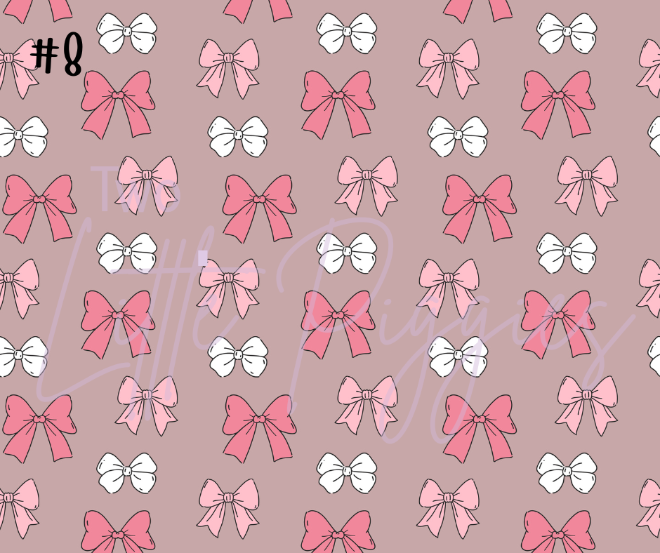 Printed Vinyl - Cutesy Bows Collection