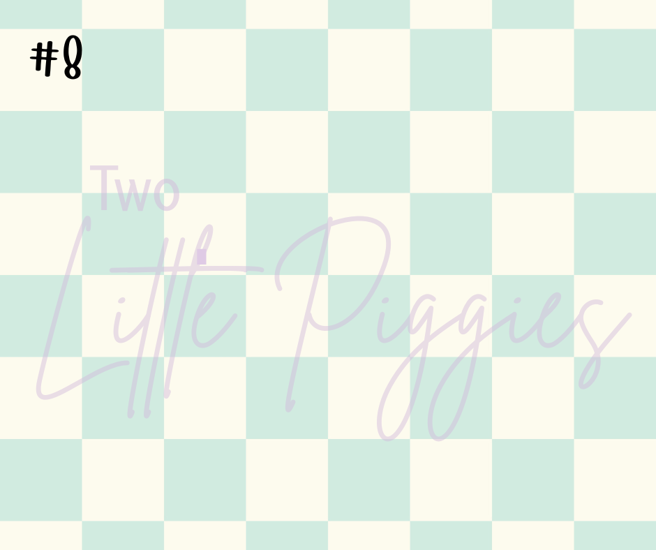 Printed Vinyl - Pastel Checkers Collection