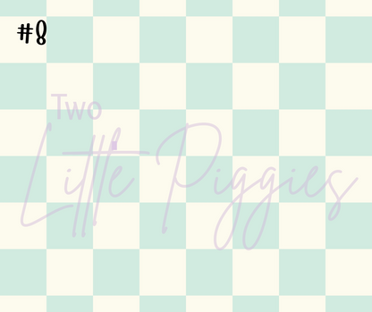 Printed Vinyl - Pastel Checkers Collection