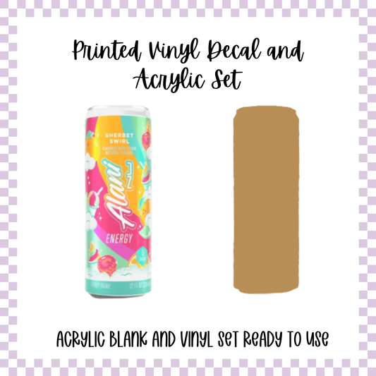 Printed Vinyl and Acrylic Set - Alani Nu - Sherbet Swirl