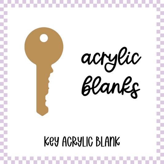 Acrylic Blank - Key Keychain Blank (3pc)
