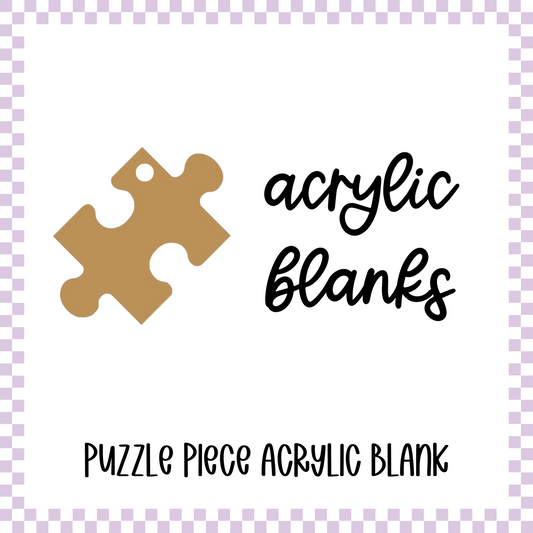 Acrylic Blank - Puzzle Piece Keychain Blanks (3pc)