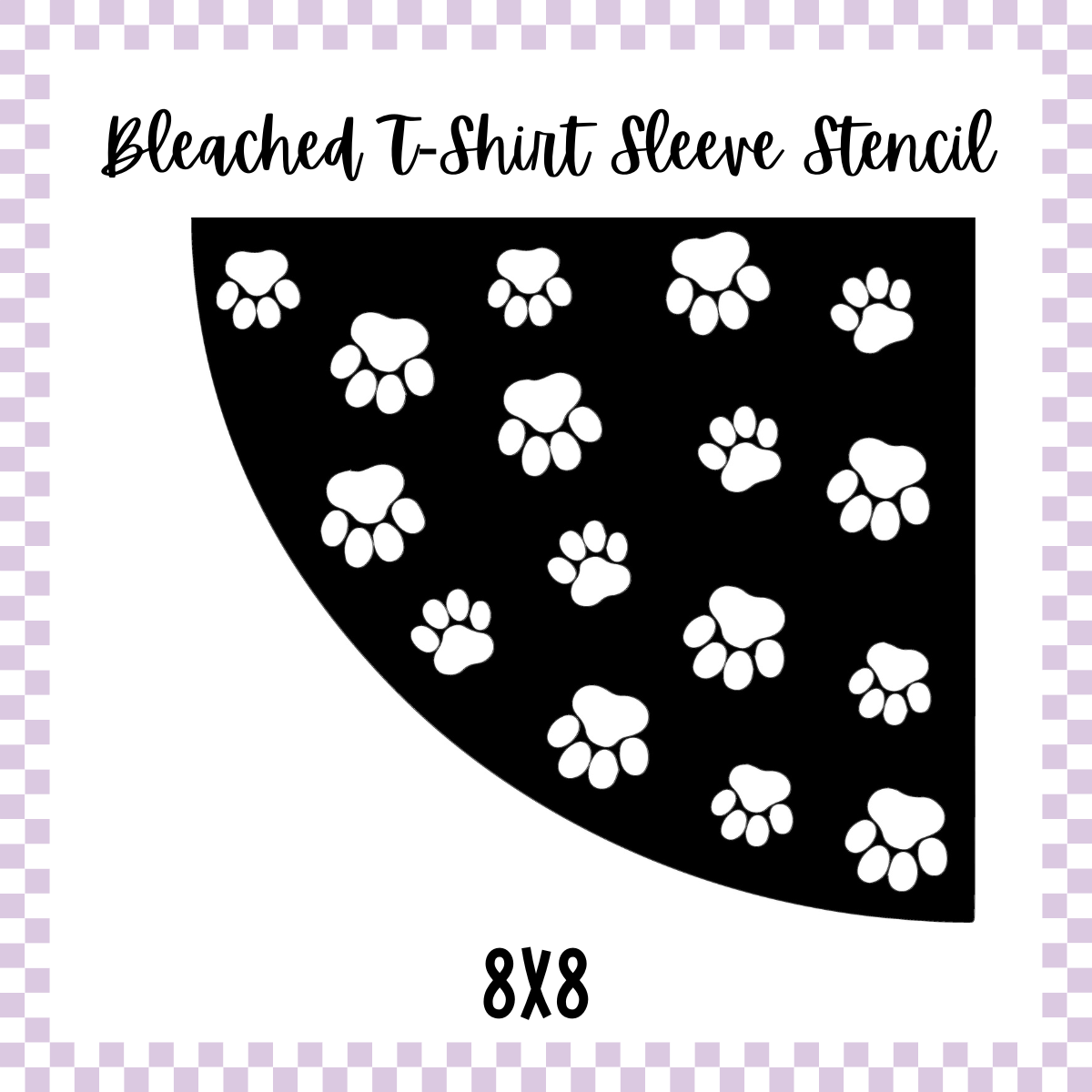 Bleached Tshirt Stencil - Paw Print