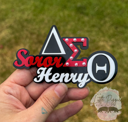 Custom Acrylic Soror Name Badge