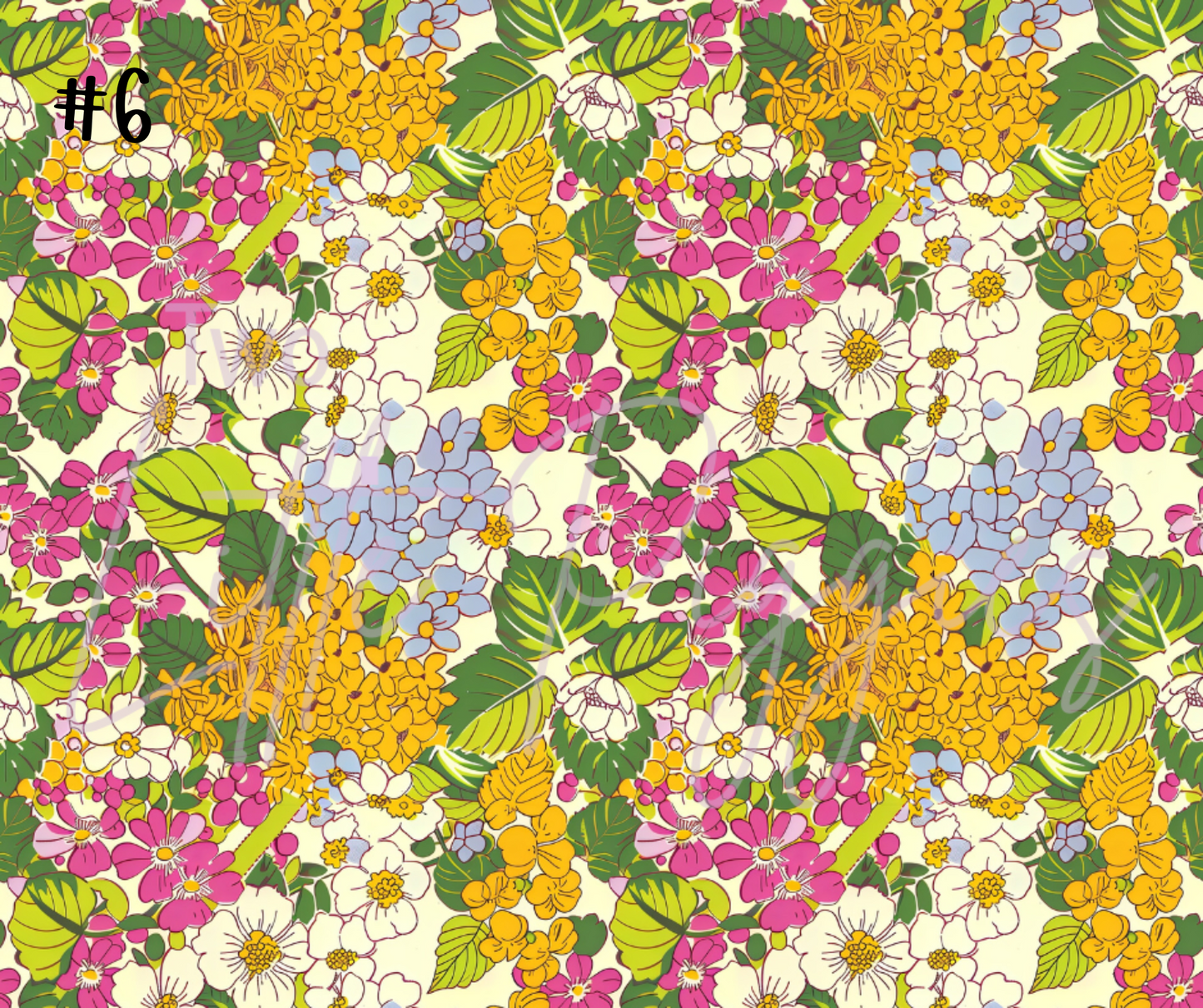 Printed Vinyl - Summer Floral Collection
