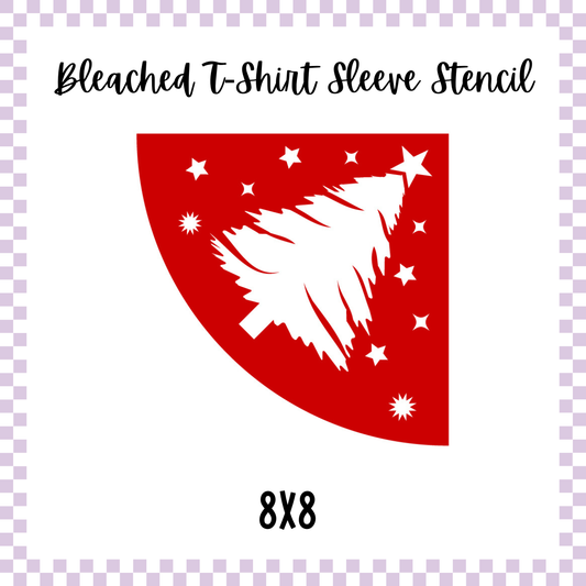 Bleached Tshirt Stencil - Christmas Tree