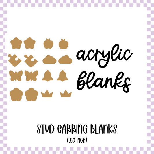 Acrylic Blank - Stud Blanks (3 Sets)