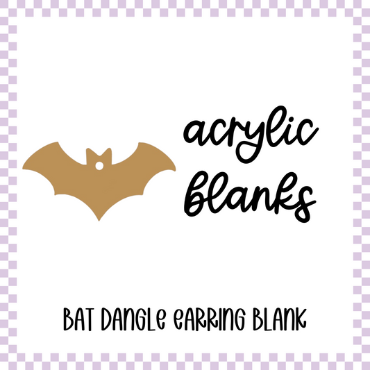 Acrylic Blank - Bat Dangle Earring (3 Sets)