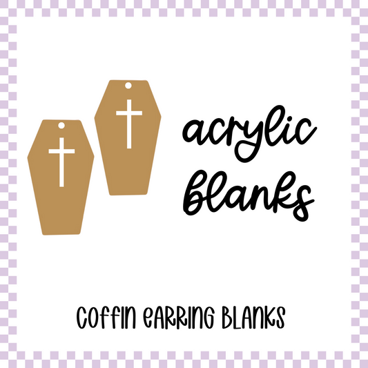 Acrylic Blank - Coffin Dangle Earring (3 Sets)