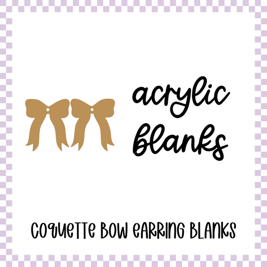 Acrylic Blank - Coquette Bow Dangle Earring (3 Sets)
