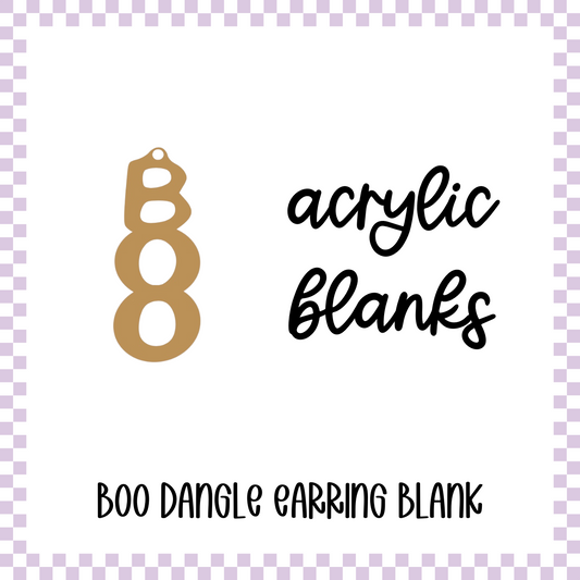 Acrylic Blank - Boo Dangle Earring (3 Sets)