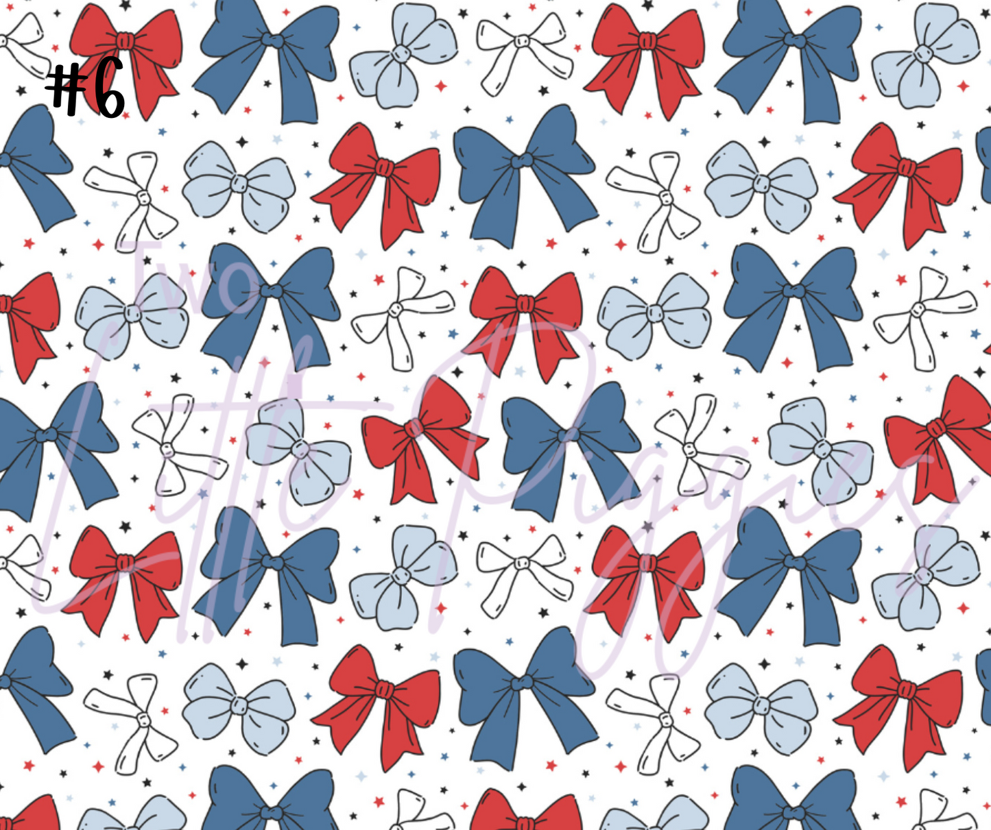 Printed Vinyl - 4th of July Bows Collection