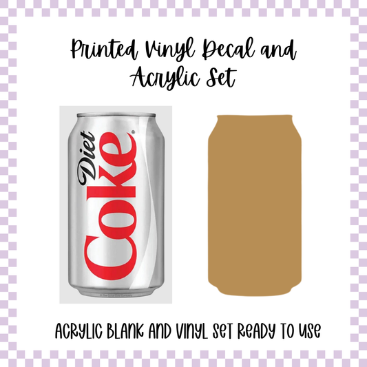 Printed Vinyl and Acrylic Set - Diet Coke