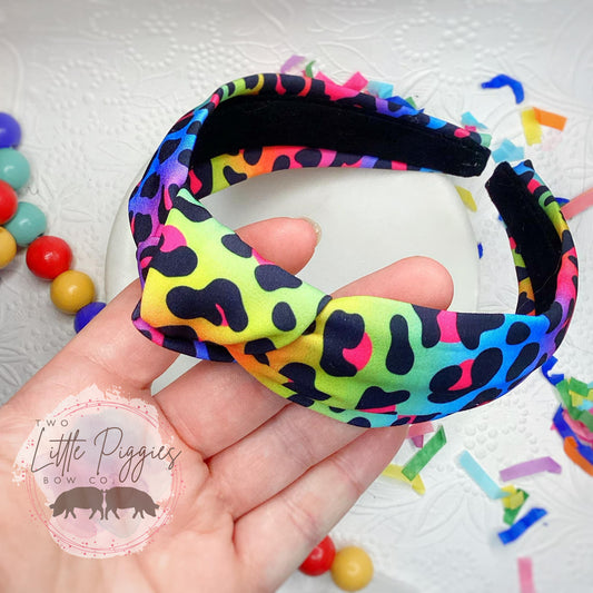 Rainbow Leopard Headband