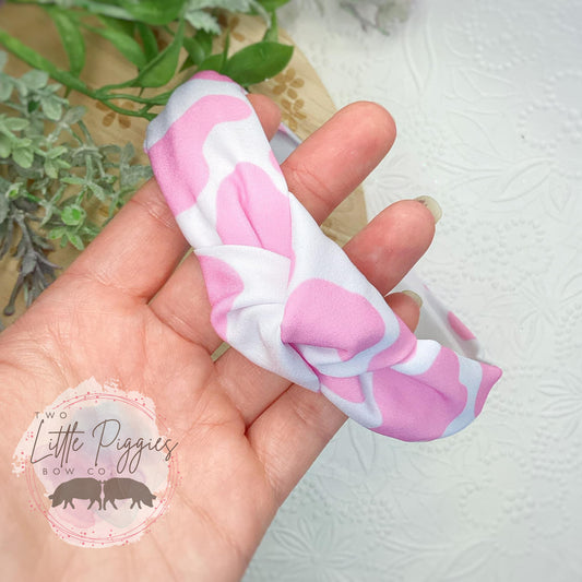 Cow Print (Pink) Headband