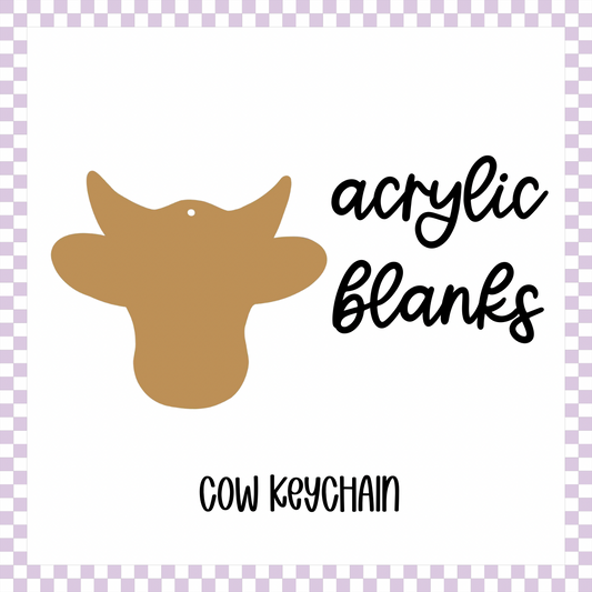 Acrylic Blank - Cow Head (3pc)