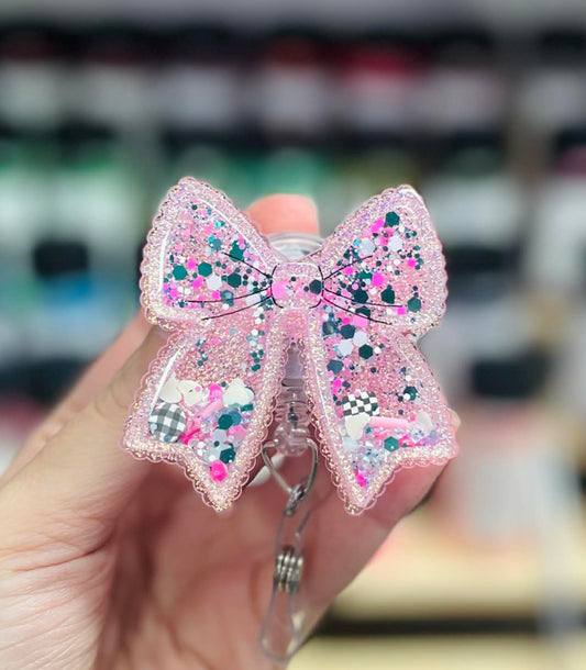 Acrylic Blank - Shaker/Snow Globe - Scalloped Bow