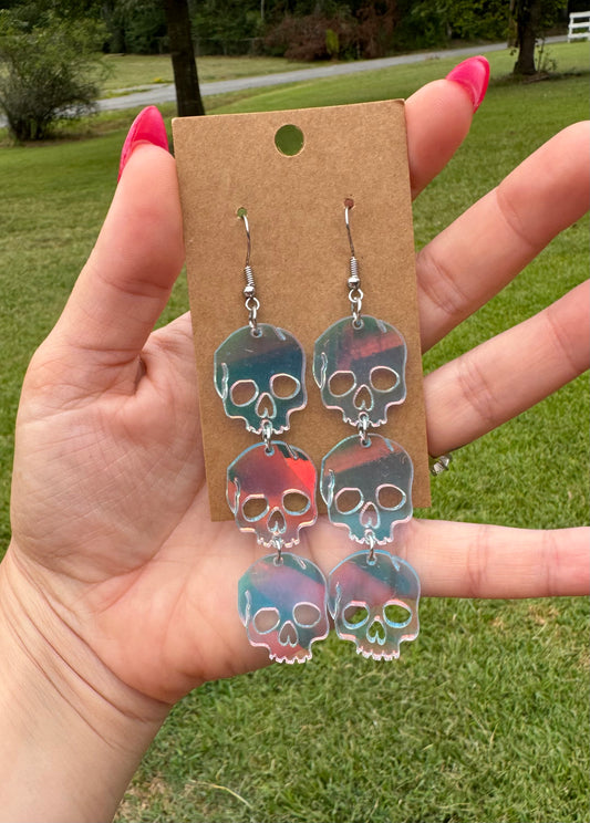 Acrylic Earrings - Skulls