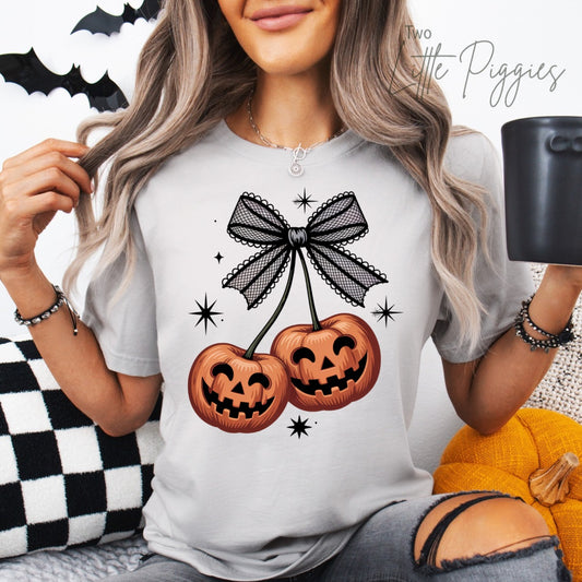 Cherry Pumpkins Bow