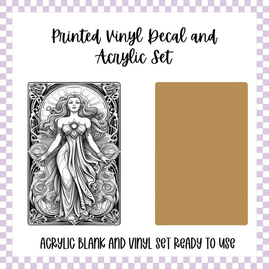 Printed Vinyl and Acrylic Set - Zodiac Card Virgo