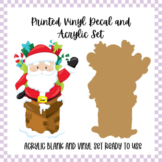 Printed Vinyl and Acrylic Set - Santa Toys