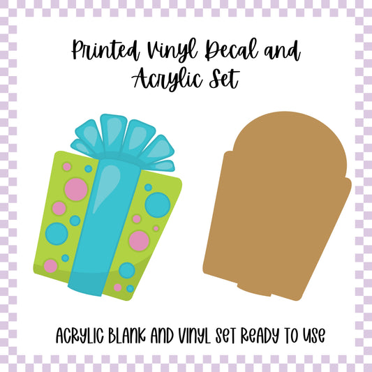 Printed Vinyl and Acrylic Set - B/P/G Present