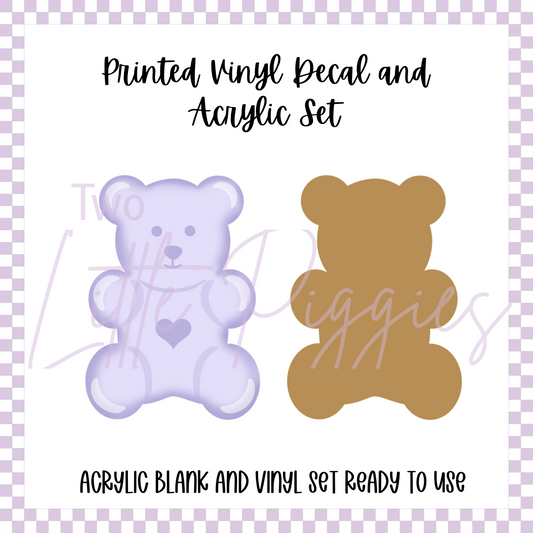 Printed Vinyl and Acrylic Set - Pastel Gummy Bears