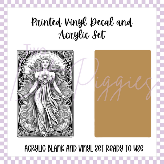 Printed Vinyl and Acrylic Set - Zodiac Card Virgo