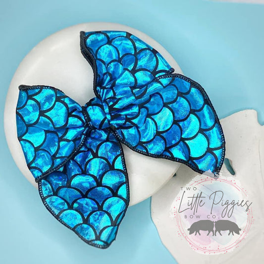 Mermaid Scale (Blue) Hayley Bow