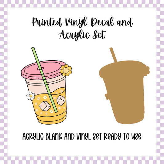 Printed Vinyl and Acrylic Set - Retro Lemonade