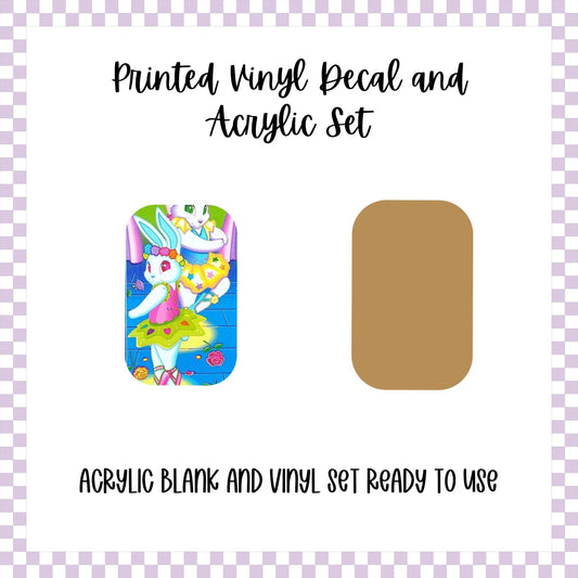 Printed Vinyl and Acrylic Set - LF Inspired- Ballet Bunnies