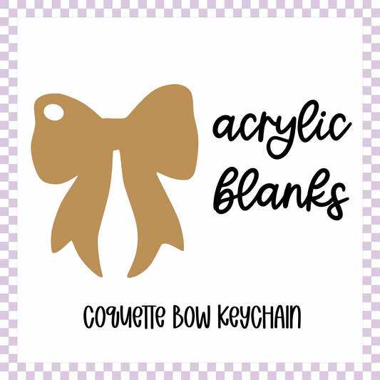 Acrylic Blank - Coquette Bow (3pc)