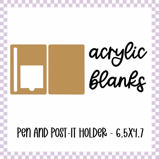 Acrylic Blank - Pen and Post It Note Holder (3 sets)