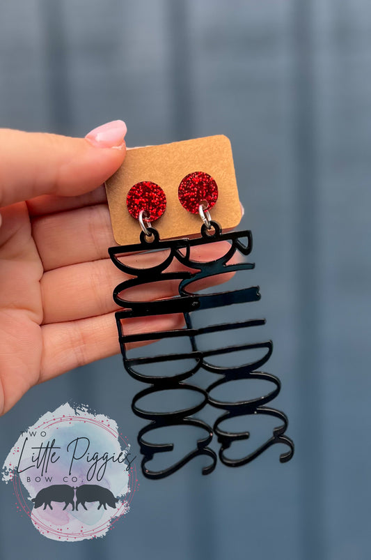 Acrylic Custom Word Earrings