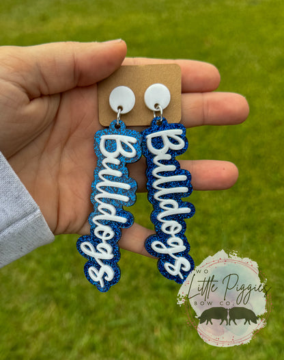 Custom Acrylic Double Layer Word Earrings