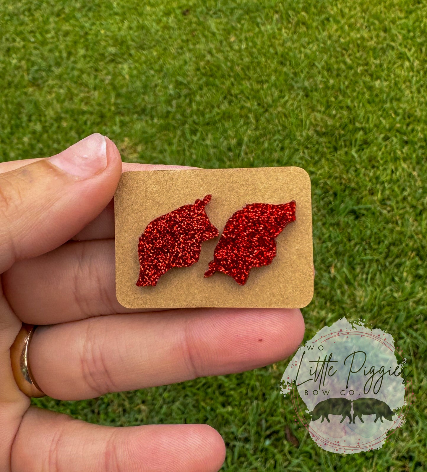 Acrylic Hog Stud Earrings