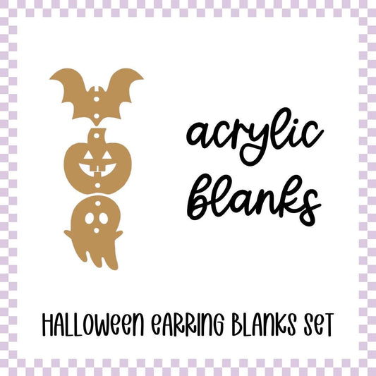 Acrylic Blank - Halloween Dangle Earring (3 Sets)