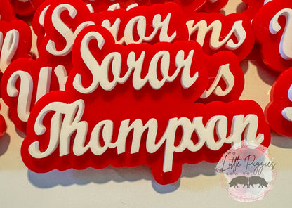 Custom Acrylic Soror Name Badge