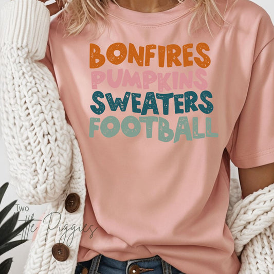 Bonfires Pumpkins Sweaters Football