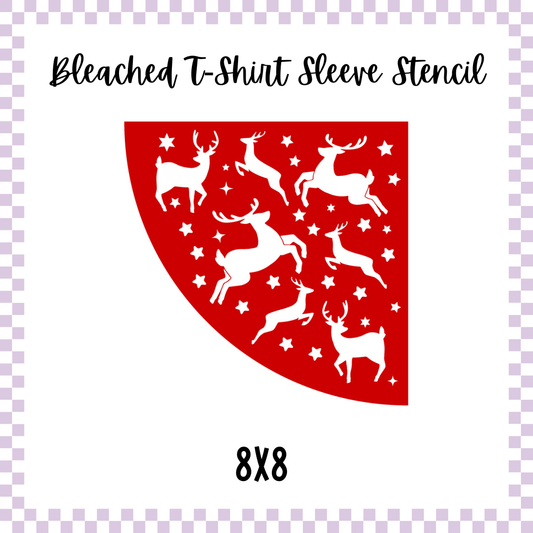 Bleached Tshirt Stencil - Reindeer